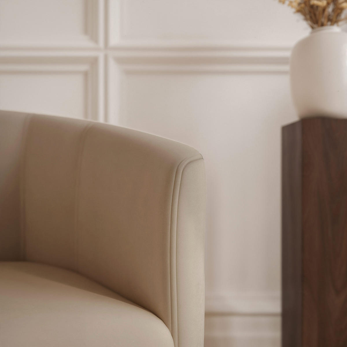 COCKTAILSESSEL KIRA 58/74 cm Beige - Beige, Kunststoff/Textil (58/74/58cm) - Idohome