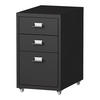 ROLLCONTAINER Kökar - Schwarz, Metall (28/48/41cm) - [en.casa]