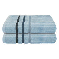 DUSCHTUCHSET Ohio - 2-teilig - 70 x 140 cm - Hellblau - Hellblau, Textil (70/140cm) - Uncover by Schiesser