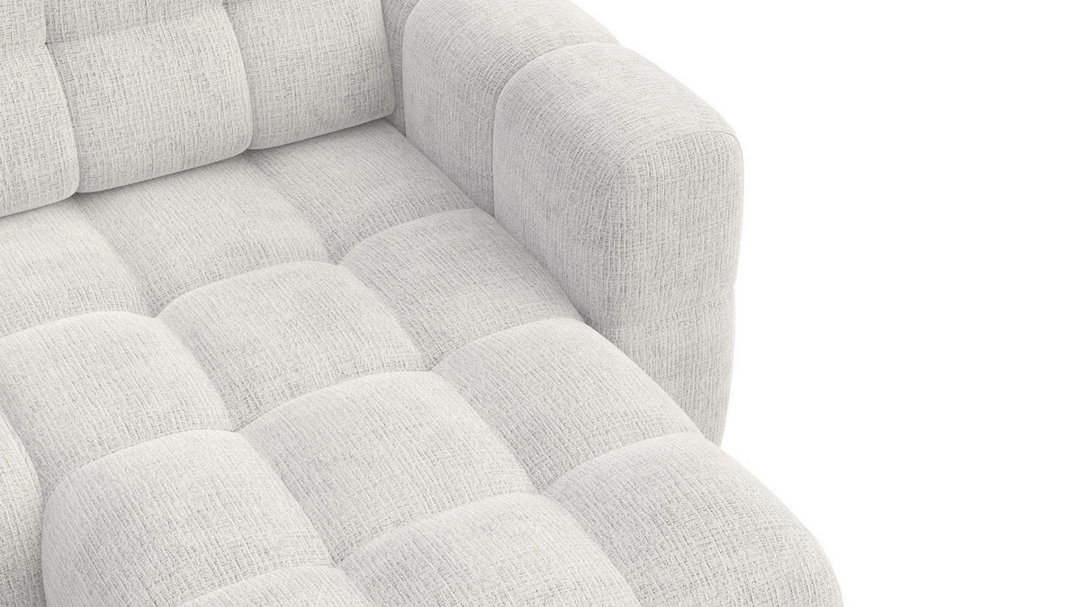 ECKSOFA CLOUDI 4-Sitzer rechts, creme - Creme/Schwarz, Holz/Textil (294/160cm) - Courtois Laville