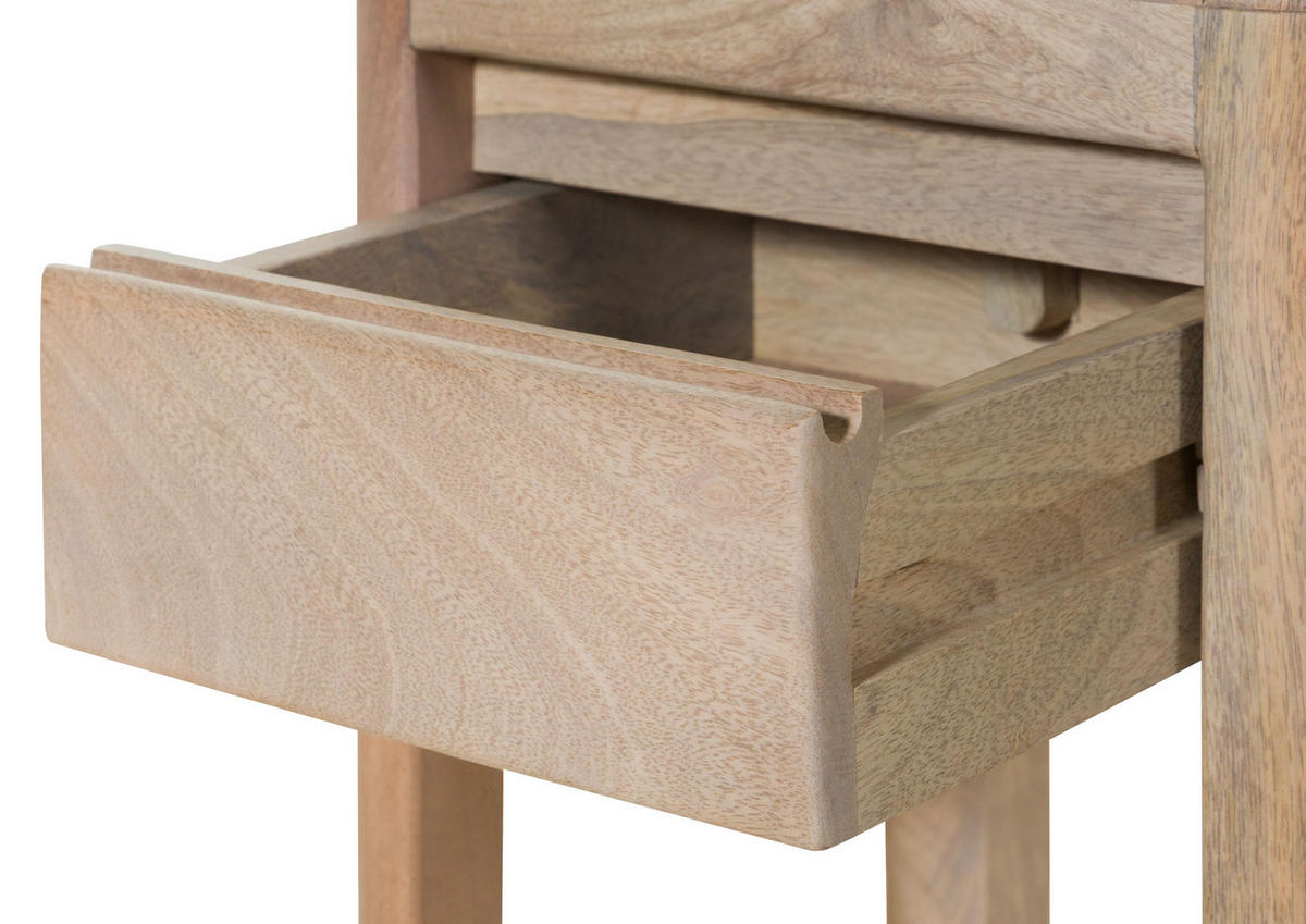 BEISTELLTISCH Mango 30x30x60 weiß lackiert TORONTO #312 - Weiß, Holz (30/30/60cm) - Massivmoebel24