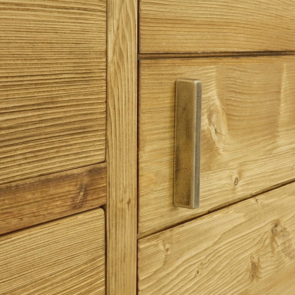KOMMODE aus Massivholz MIDLAND - Honig, Holz (160/85/46cm) - Seart