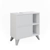 WASCHBECKENUNTERSCHRANK Leano Weiß 60 x 62 cm mit 2 Schubladen - Weiß, Holzwerkstoff (60/62/30cm) - Vicco