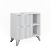 WASCHBECKENUNTERSCHRANK Leano Weiß 60 x 62 cm mit 2 Schubladen - Weiß, Holzwerkstoff (60/62/30cm) - Vicco