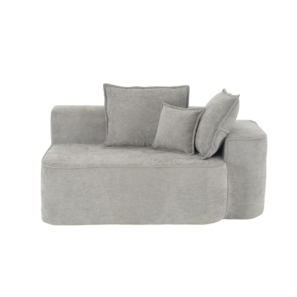 RÉCAMIERE DE-34641 rechts ohne Montage Grau - Grau, Textil (95/65/150cm) - ComfortXL
