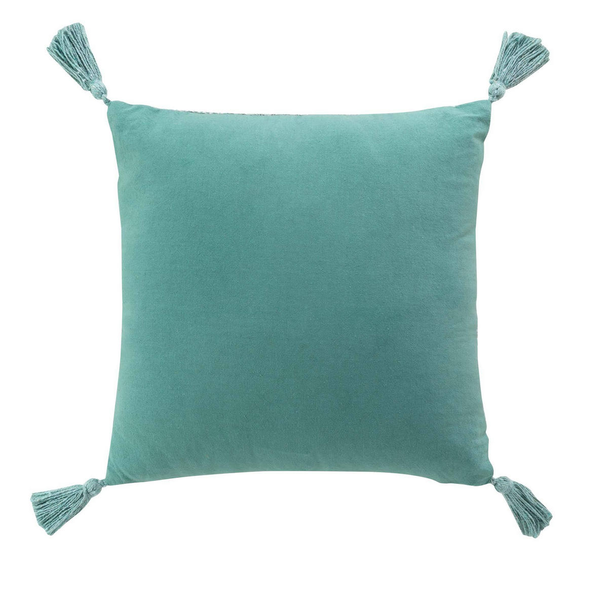ZIERKISSEN Louisette 40/40 cm - Grün, Naturmaterialien (40/40cm) - Douceur d´intérieur