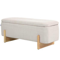 SITZBANK Navarra Este Cremeweiss mit Stauraum 111 cm - Beige, Holz/Textil (111/44/44.5cm) - Jamb