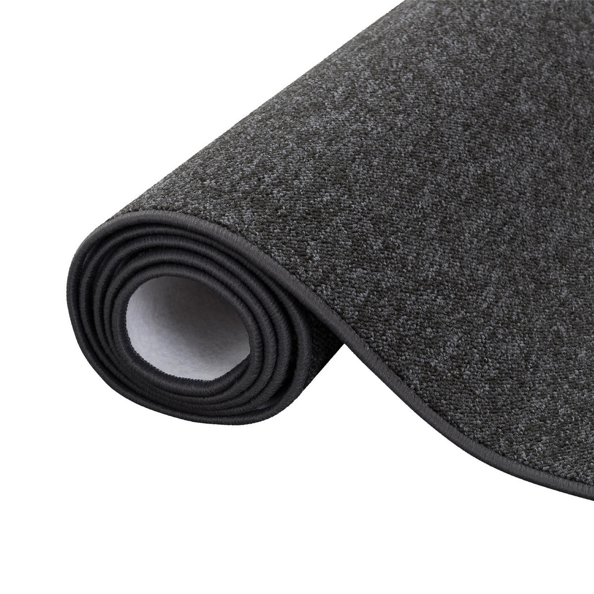 FEINSCHLINGEN VELOUR TEPPICH STRONG - Schwarz/Grau, Textil (100/400cm) - Snapstyle