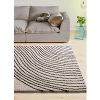 HOCHFLORTEPPICH Weiß / Schwarz Lush 160/230 cm - Schwarz/Weiß, Naturmaterialien/Textil (160/230cm) - Atticgo