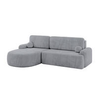 ECKSOFA mit Schlaffunktion und Bettkasten LIRA-L - 264x172x89 Grau - Grau, Holzwerkstoff/Textil (264/172cm) - ALTDECOR