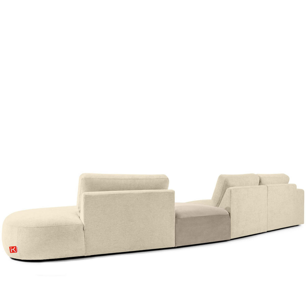 5-SITZER ECKSOFA ZUCCO Chenille rechts, Creme - Creme, Textil (430/84/105cm) - KONSIMO®