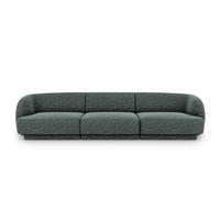 SOFA Miley aus Chenille-Stoff petrol 3 Sitzplätze - Petrol, Textil (90/70/255cm) - Micadoni