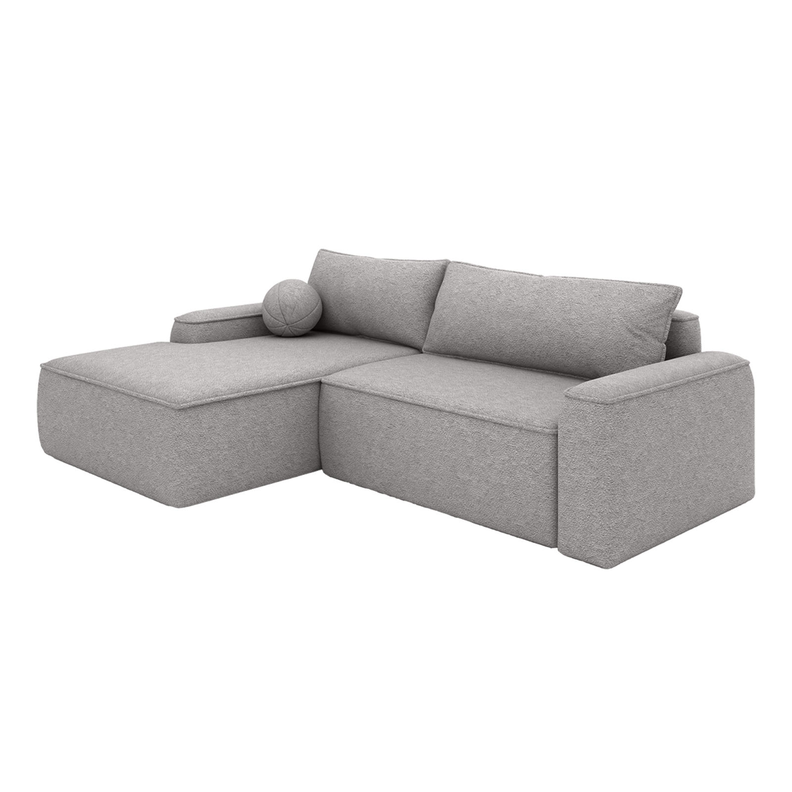ECKSOFA OTATTI mit Schlaffunktion, Hellgrau - Hellgrau, Textil (245/160cm) - Fedve