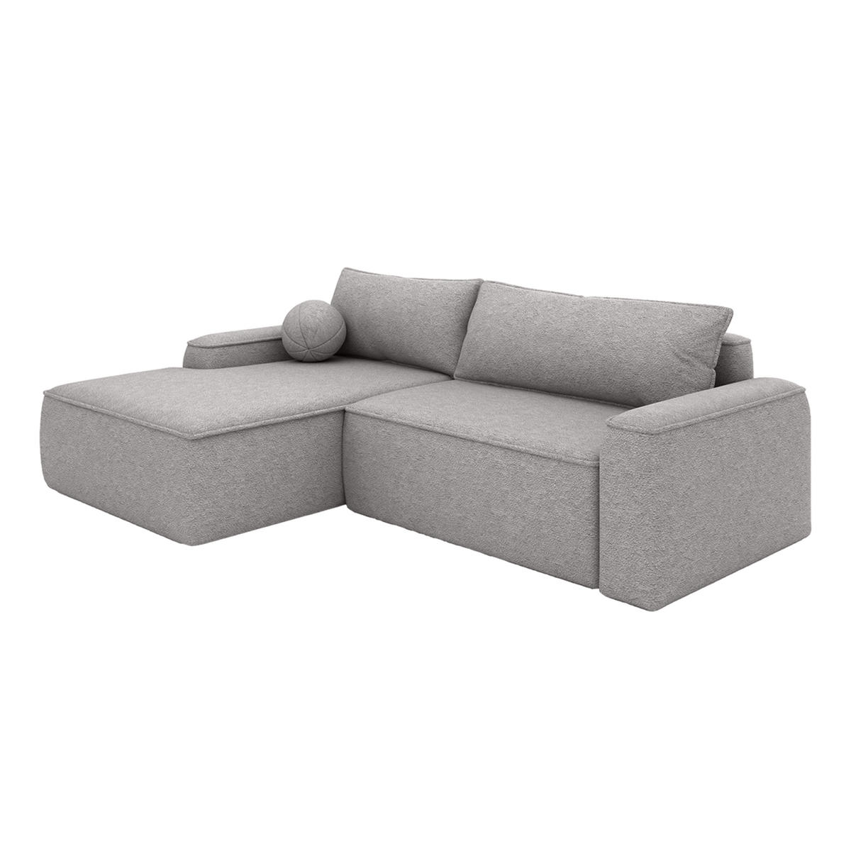 ECKSOFA OTATTI mit Schlaffunktion, Hellgrau - Hellgrau, Textil (245/160cm) - Fedve