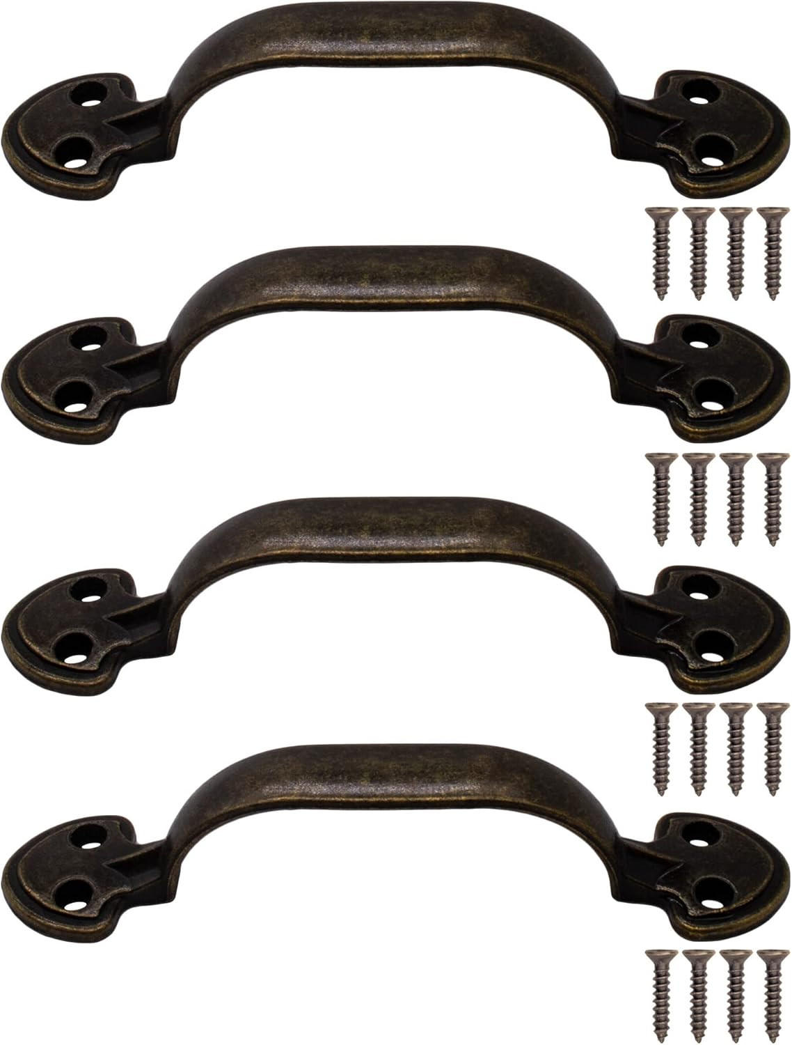 MÖBELGRIFF Antik Messing 4er-Set 115x23 mm - Goldfarben, Metall (2.3/3/11.5cm)