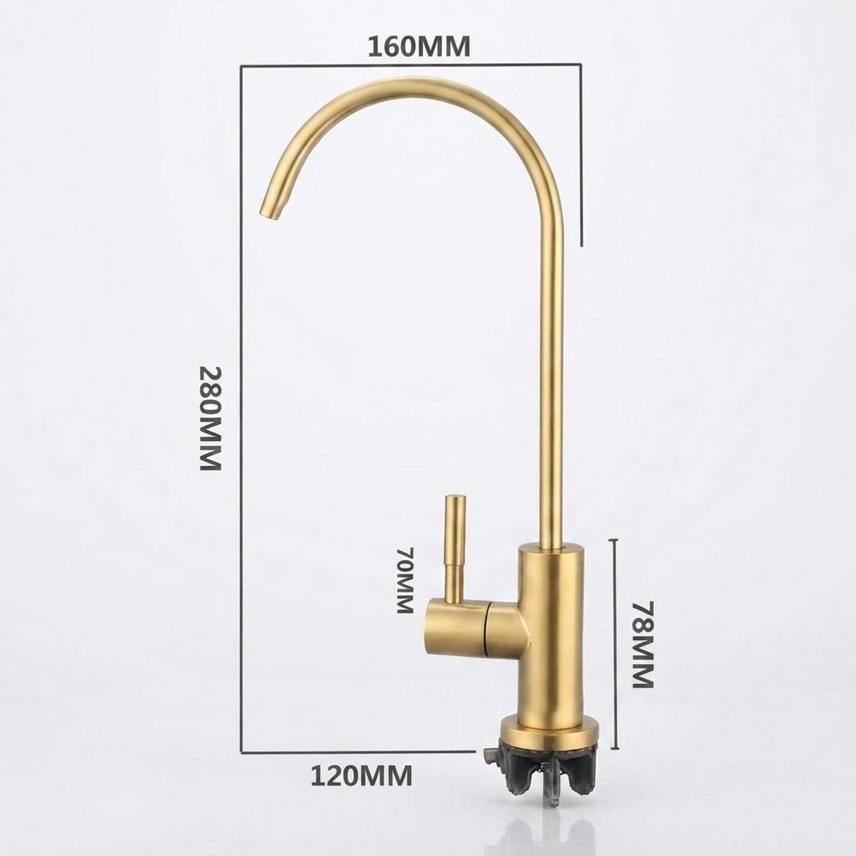 BADARMATUR, 28 x 16 cm, goldener 4-Punkt-Anschluss - Goldfarben, Metall (32/7/20cm) - Vallsero
