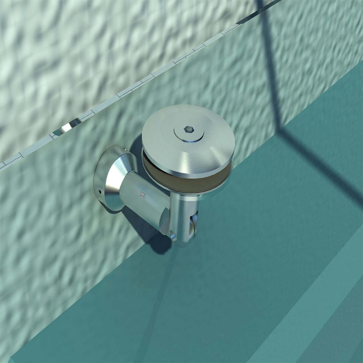 GLASVORDACH Edelstahl Gehärtetes Glas Transparent - Transparent, Metall (90/1/150cm) - HOMCOM