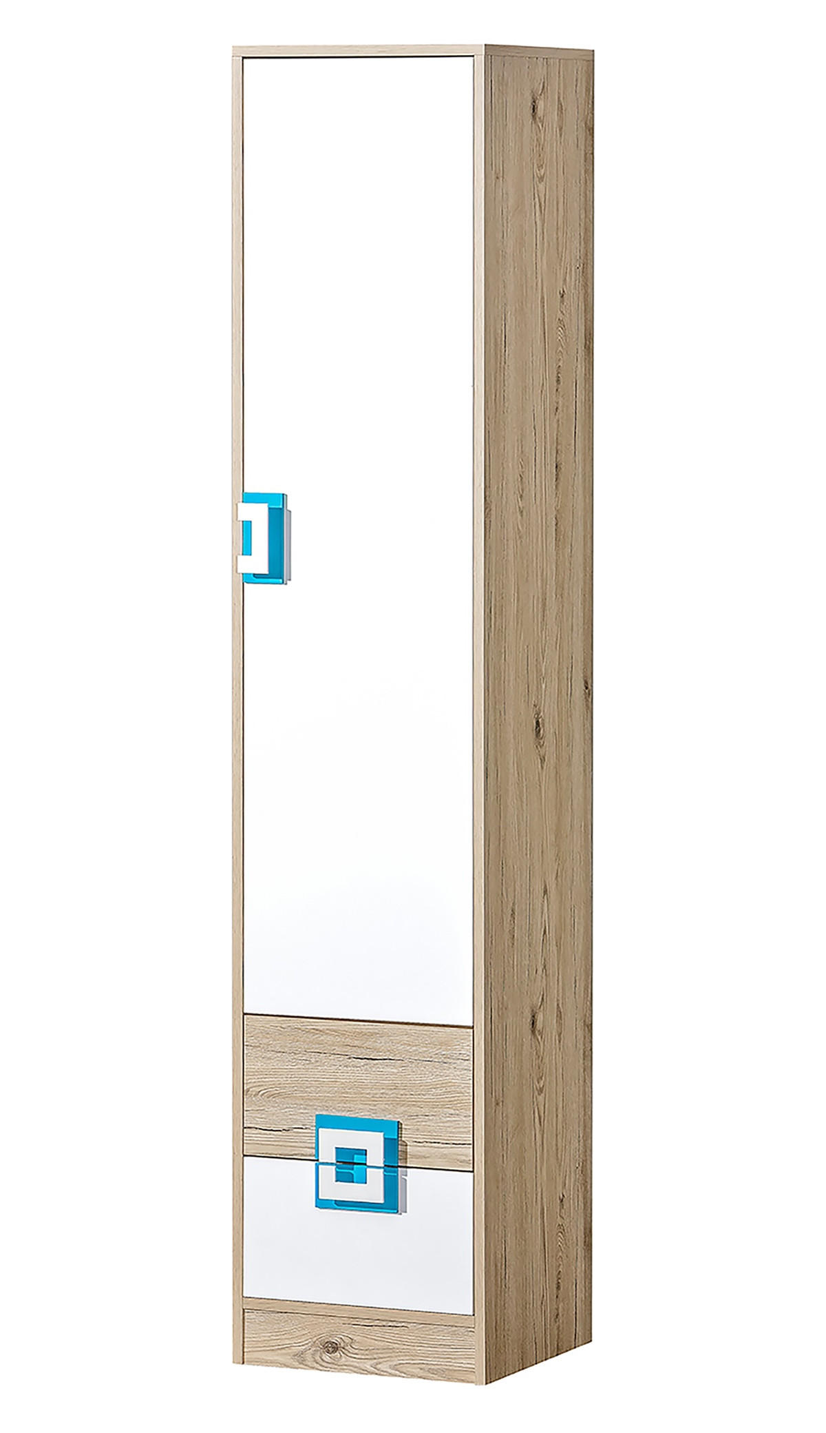 JUGENDZIMMER-SET Nico 4-teilig Eiche hell / Weiß-Farbapplikation Eiche hell 390 / 50 / 190 cm - Hellbraun/Eichefarben, Holz/Holzwerkstoff (390/190/50cm) - Feldmann-Wohnen