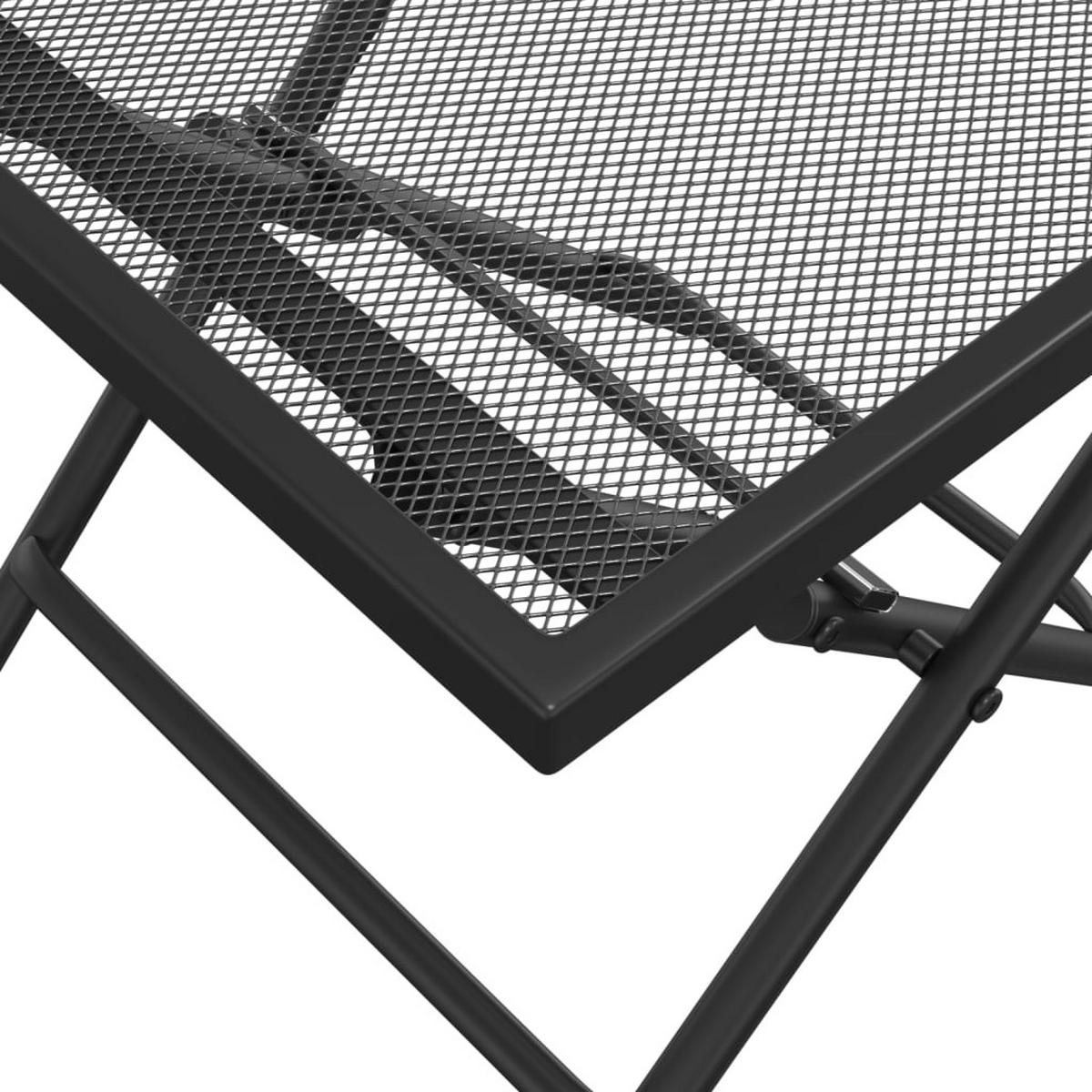 GARTENTISCH Klappbar Anthrazit 38/38/38 Cm Stahlgitter - Anthrazit, Metall (38/38/38cm) - vidaXL