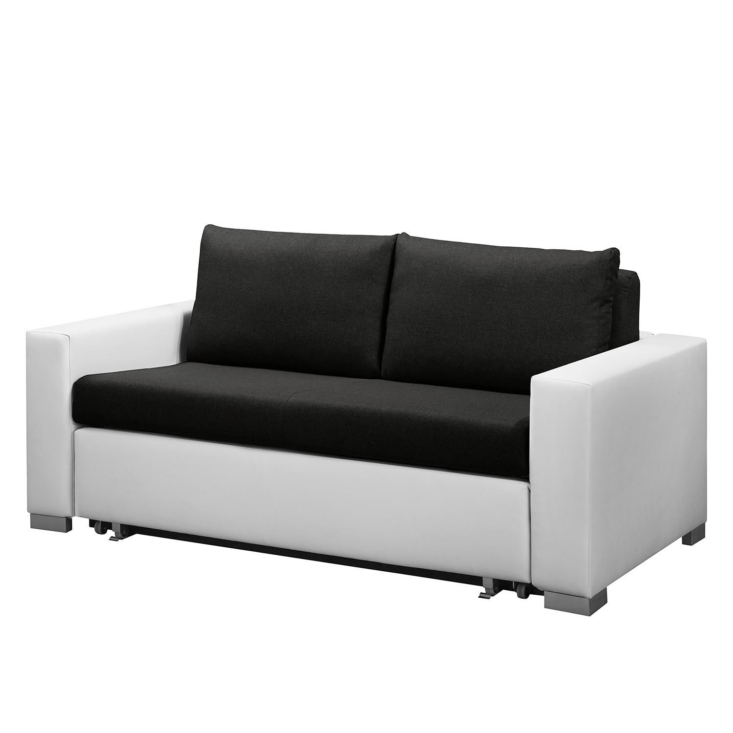 SCHLAFSOFA - Silberfarben/Weiß, Kunststoff/Textil (173/90/90cm) - home24