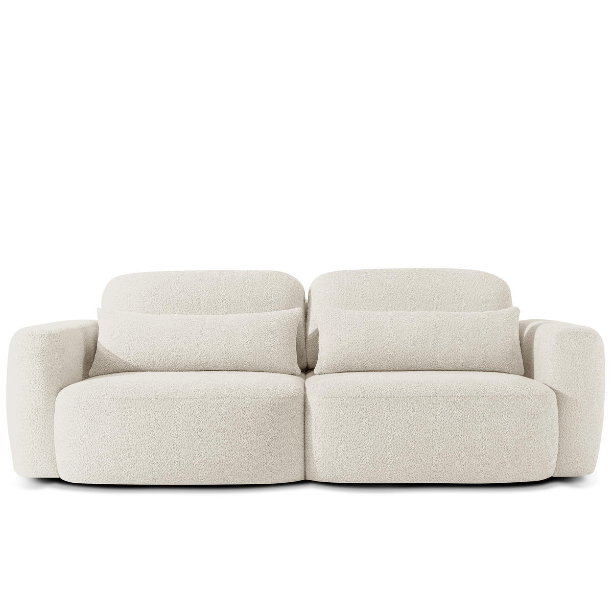 SITZGARNITUR ELOSA - Weiß, Holz/Textil (245/85/115cm) - KONSIMO®