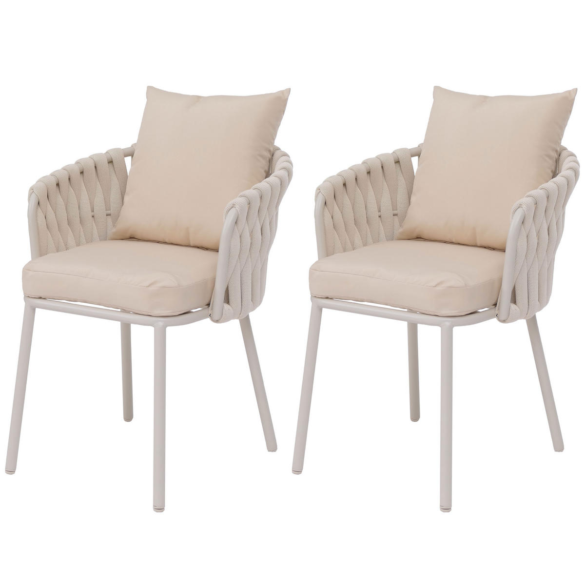 ZÁHRADNÁ STOLIČKA Krémovo biela - krémová, kov (56/71/57cm) - MCW