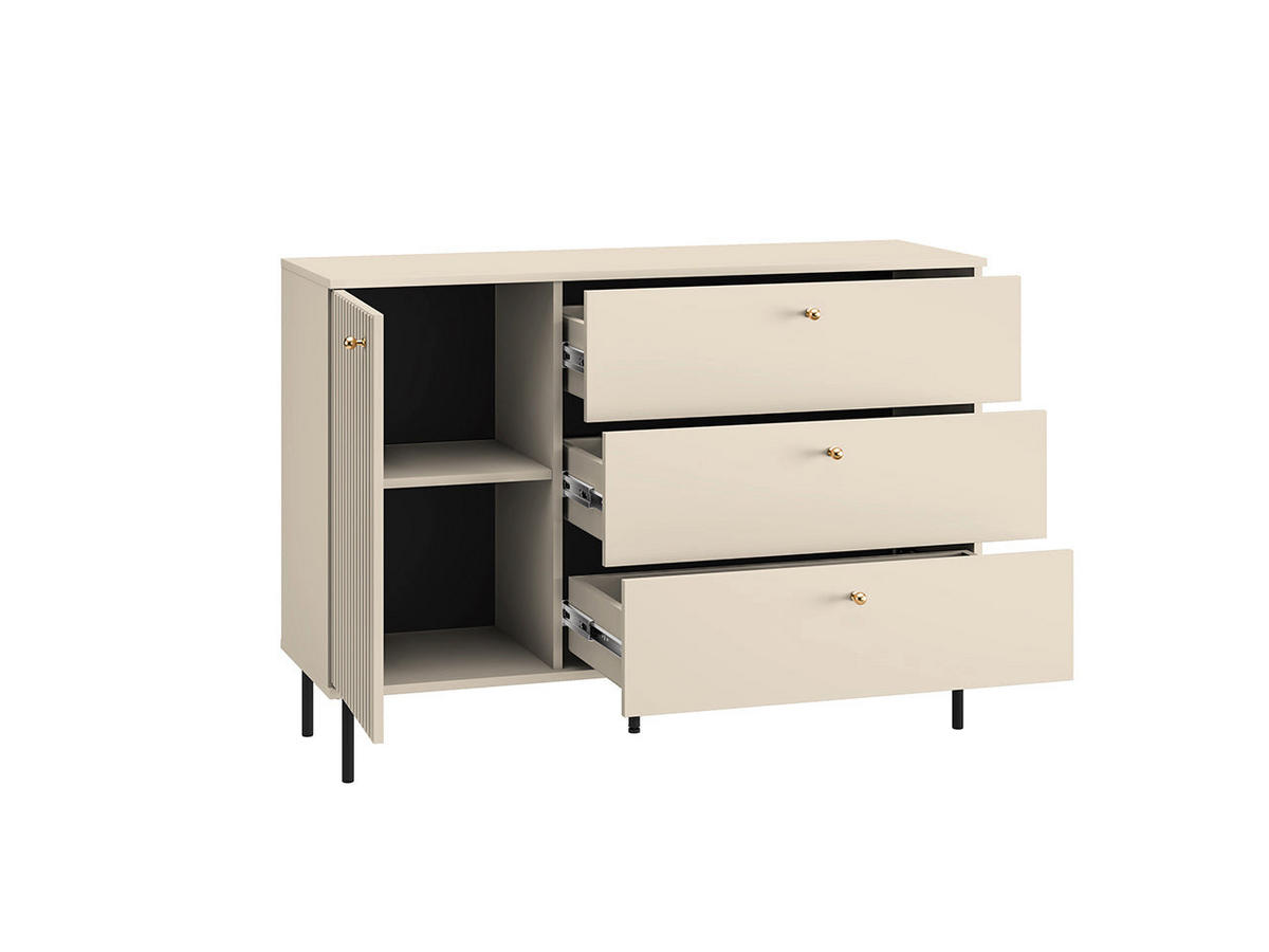 KOMMODE – 120 cm – Sophie – Kaschmir – KM-024 - Kaschmir, Holzwerkstoff (120/85/40cm) - hi-markt
