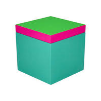 AUFBEWAHRUNGSBOX Neo S, MDF, Neon Grün / Neon Pink / Türkis - Pink, Holzwerkstoff (14.5/13/14.5cm) - Gift Company