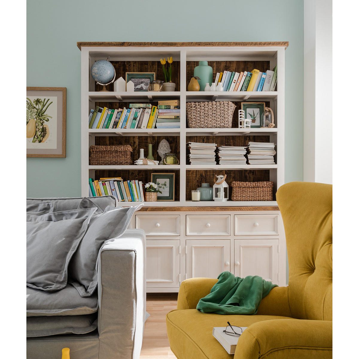 REGAL - Kiefer massiv - Weiß, Holz (180/220/45cm) - home24