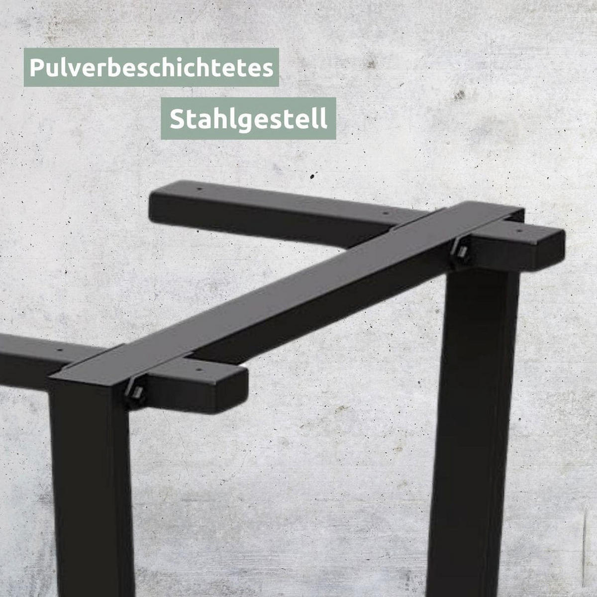 TISCHGESTELL Trapez - Schwarz, Metall (32/71.9/72cm) - holz4home®
