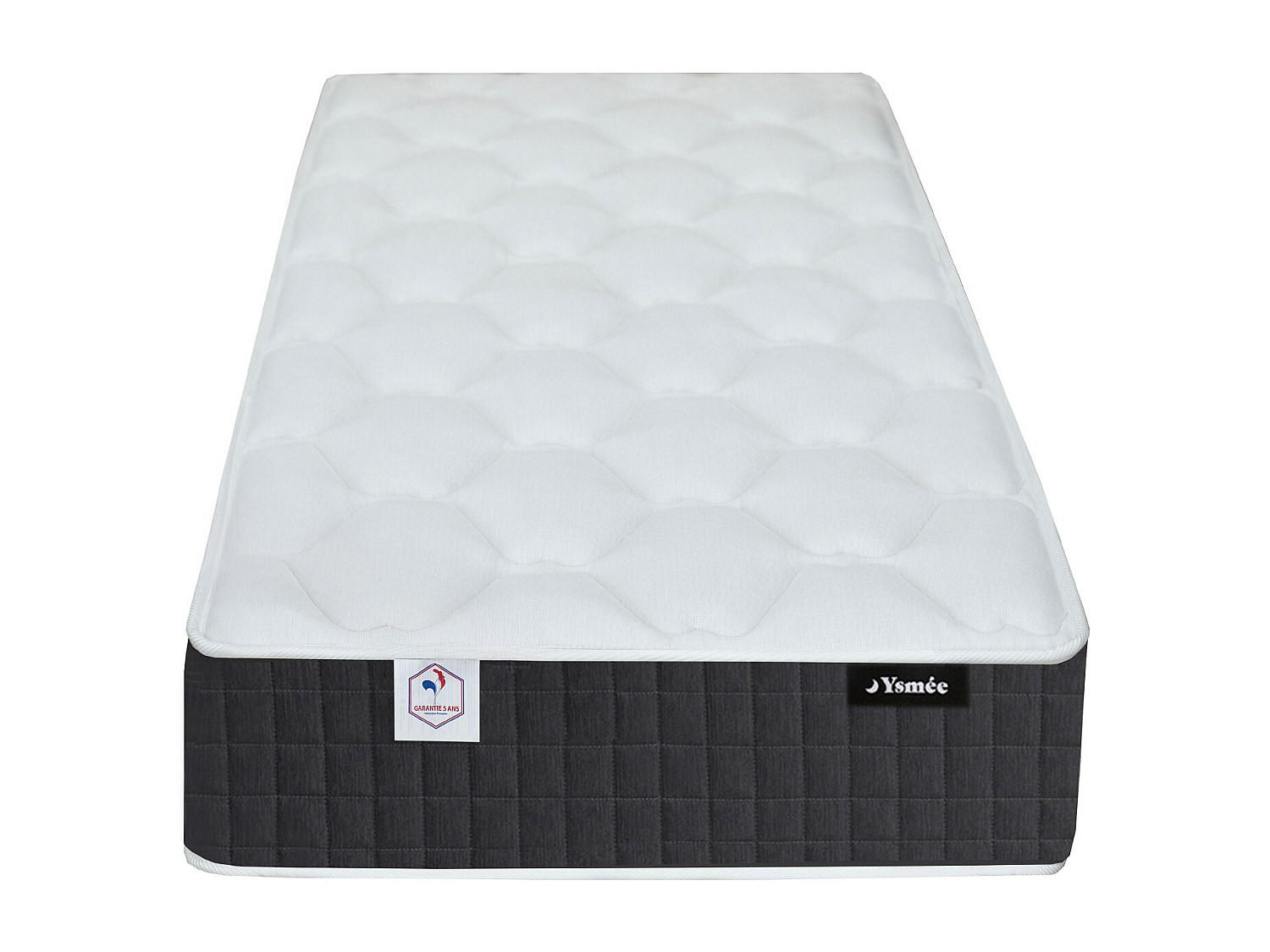STANDARDMATRATZE - 1 Person - stoff - weiß Parox - Weiß, Textil (90/200cm) - Vente-Unique
