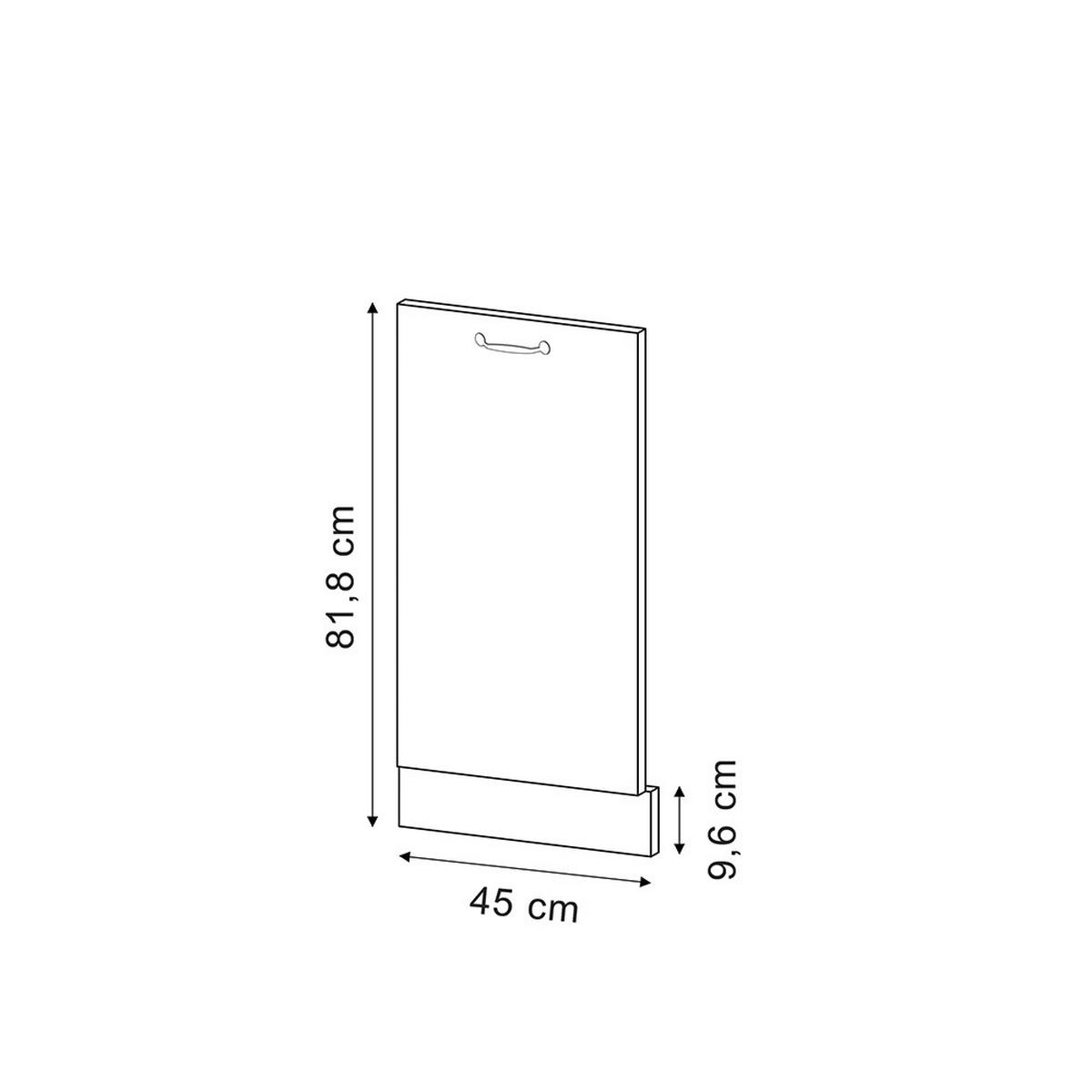 ČELNÍ PANEL MYČKY R-Line Zlatý mocný dub - medově dubová/antracitová, kompozitní dřevo (45/81.8/1.6cm) - Vicco