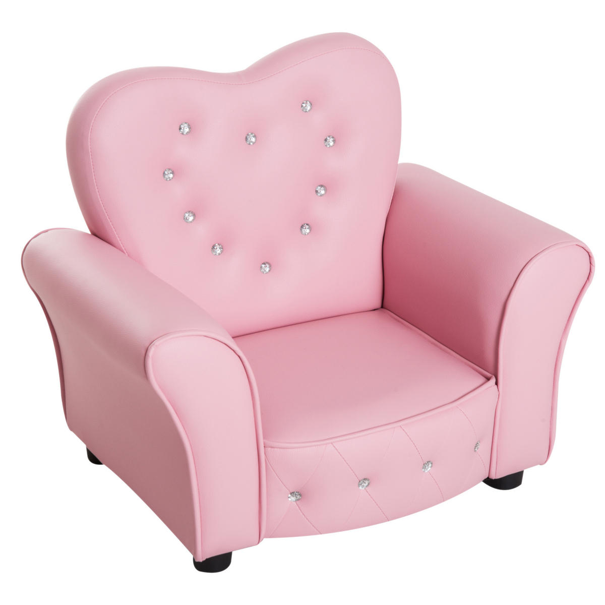 KINDERSEESSEL, Rosa, PVC, Schaumstoff - Rosa, Kunststoff (41.5/49/59cm) - HOMCOM