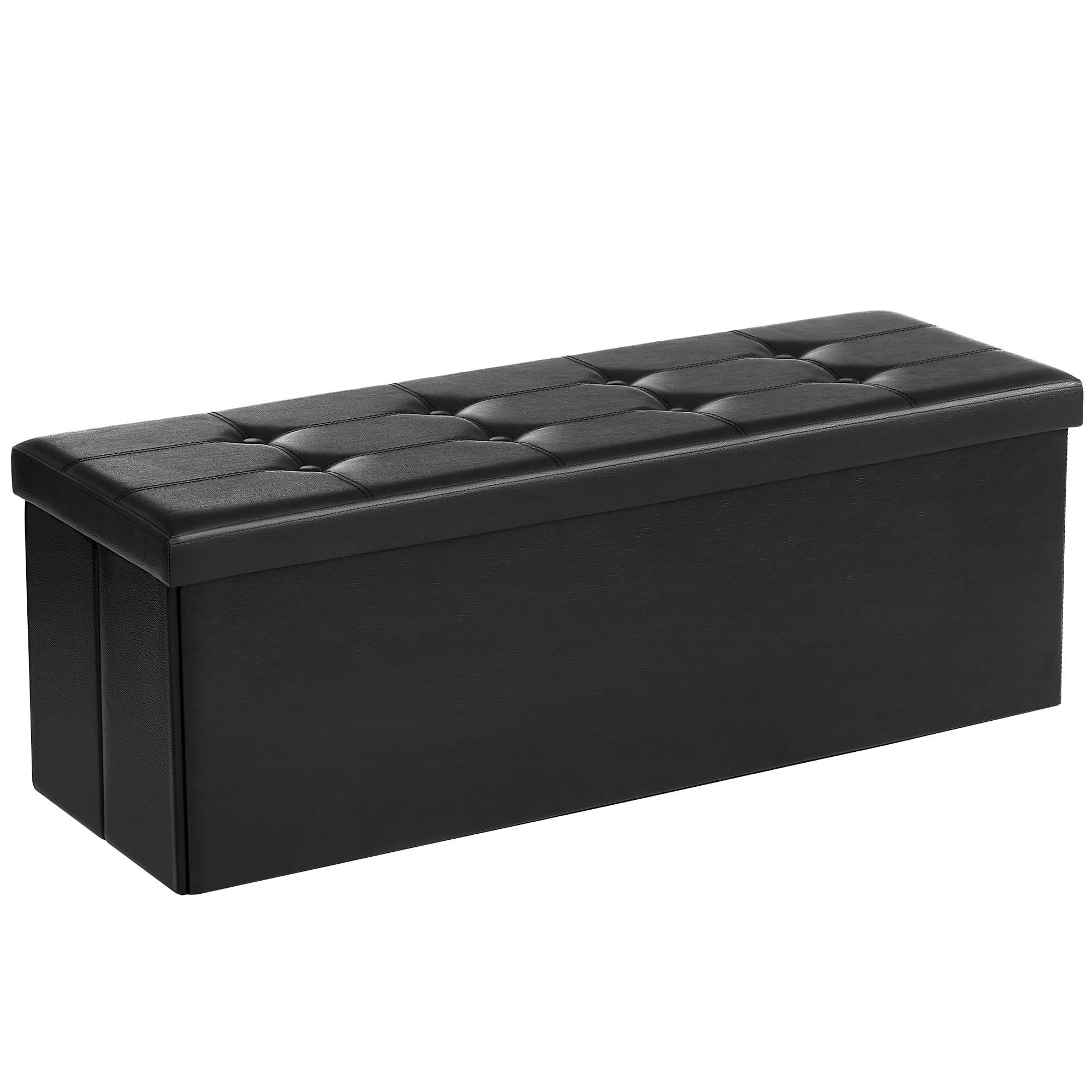 TRUHENBANK Schwarz 110x38 cm Klappbar - Schwarz, Holz (110/38/38cm)