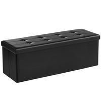 TRUHENBANK Schwarz 110x38 cm Klappbar - Schwarz, Holz (110/38/38cm)