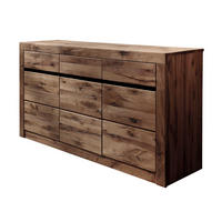 SIDEBOARD Wildeiche / Zerreiche 150x43x80 braun geölt MONTREUX #351 - Braun, Holz (150/80/43cm) - Massivmoebel24