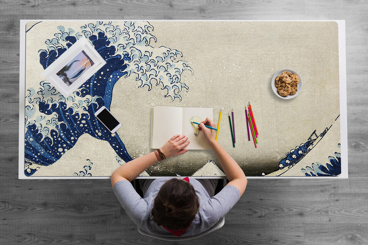 SCHREIBTISCHUNTERLAGE 100x50 cm Beige - Beige, Kunststoff (1.6/100/50cm) - ArtPrintCave