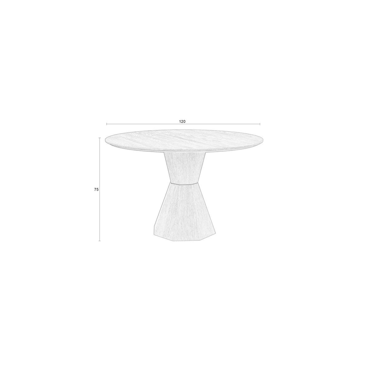 ESSTISCH Lotus Natur - Beige, Holz (120/120/75cm) - Zuiver