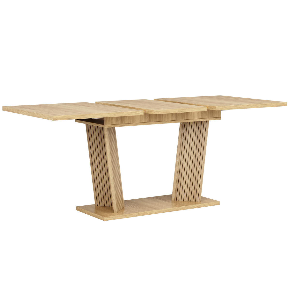 ESSTISCH ausziehbar 120-160/80/76 cm DE-39645 Naturbraun - Naturfarben, Holzwerkstoff (80/160/76cm) - ComfortXL
