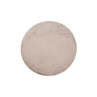 HOCHFLOR-TEPPICH Topia 400 Taupe 120 cm Rund - Taupe, Textil (120/120cm) - carpet city
