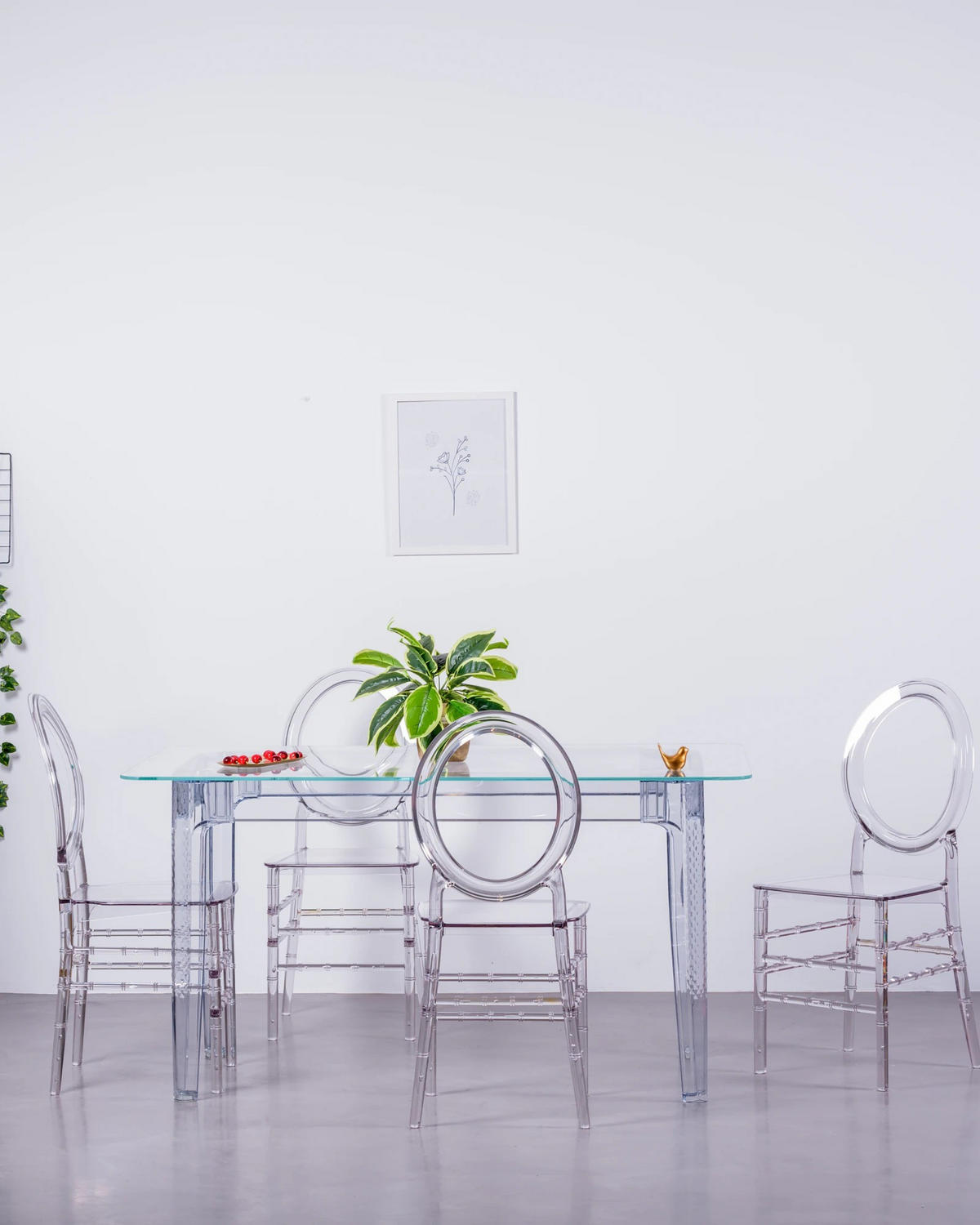 ESSZIMMERMÖBEL-SET Transparent Kunststoff Transparent - Transparent, Kunststoff - Nest Dream