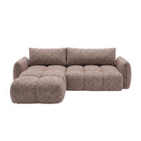 ROHOVÁ SEDAČKA ve tvaru L s funkcí spaní, žinylková tkanina Puente, Purpurová, Levá strana, BELVEDER L - fialová, dřevo (250/168cm) - Kaiser Möbel