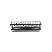 WEINREGAL Wandmontiertes mit Glashalter aus Eisen Sichere Aufbewahrung Vielfältige Anwendung 50 x 10 x 17 cm - Schwarz, Metall (50/17/10cm) - Livingandhome