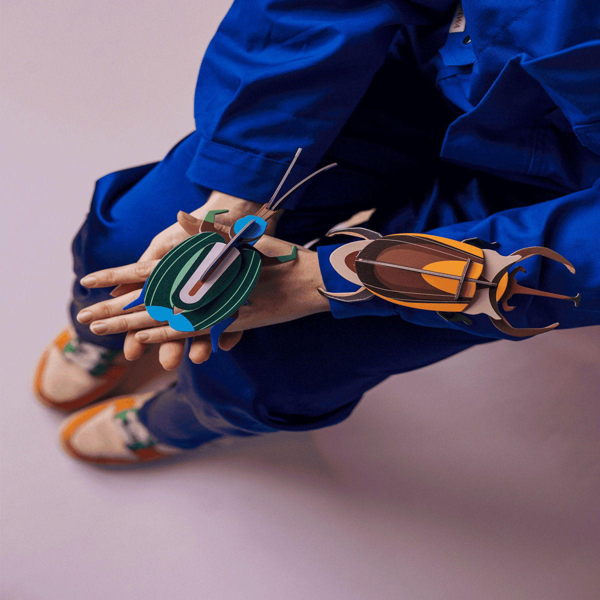 WANDDEKO Leuchtender Käfer 4/16 cm - Multicolor, Wellpappe (4/16/6cm) - KUNSTLOFT