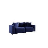 SOFA Megan 2-sitzer In Salvador - Dunkelblau, Holzwerkstoff/Textil (236/75/98cm) - Fun Möbel
