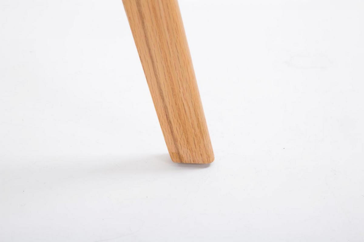 BARHOCKER Kunststoff weiß - Eukalyptusholzfarben/Weiß, Holz/Kunststoff (48/112/56cm) - CLP
