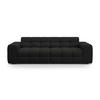 SOFA Kendal aus strukturiertem Stoff schwarz 4 Sitzplätze - Schwarz, Textil (255/79/103cm) - Micadoni