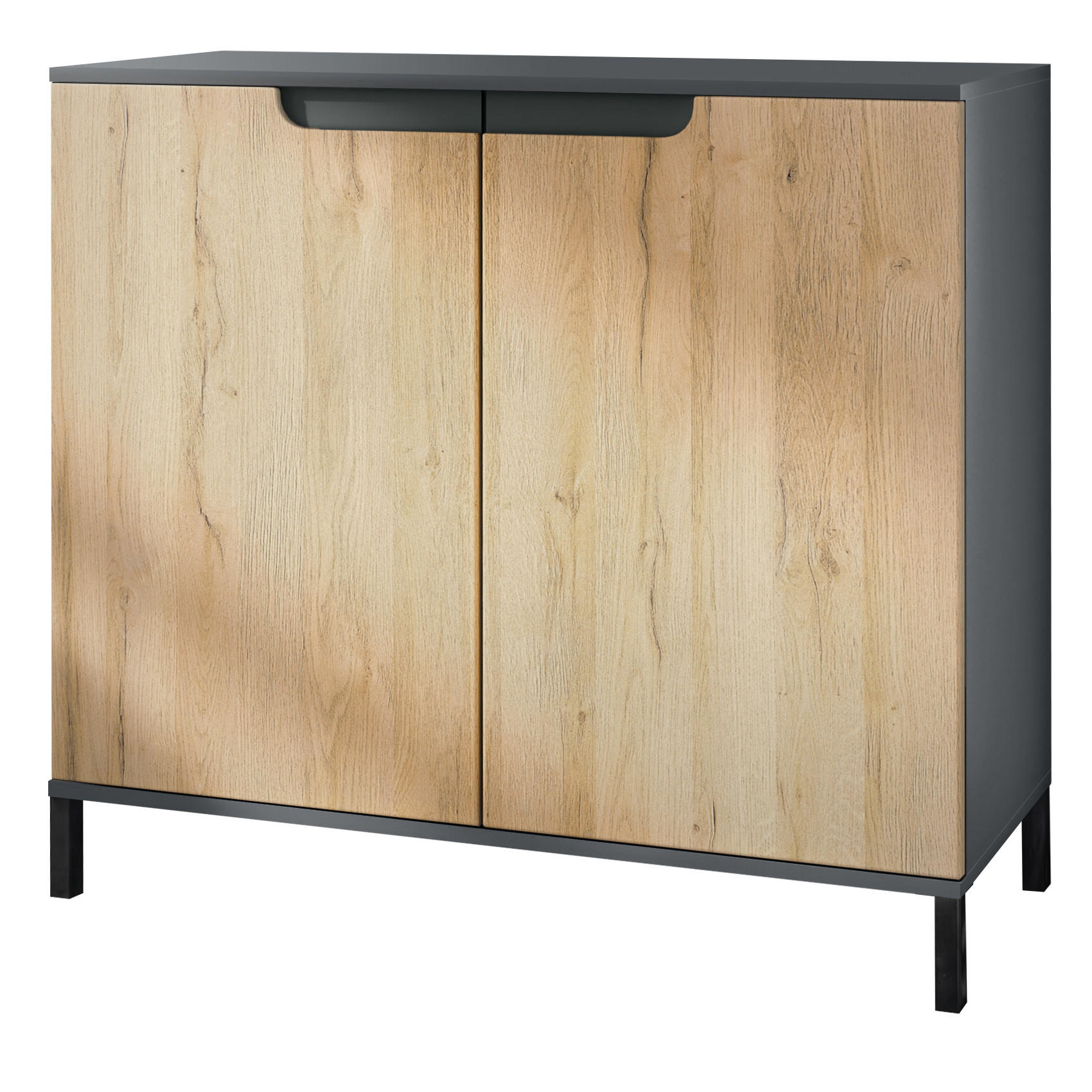 KOMMODE Sylt Eiche Natur - Eichefarben, Holzwerkstoff (92.5/83.5/35cm) - Vladon