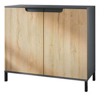 KOMMODE Sylt Eiche Natur - Eichefarben, Holzwerkstoff (92.5/83.5/35cm) - Vladon
