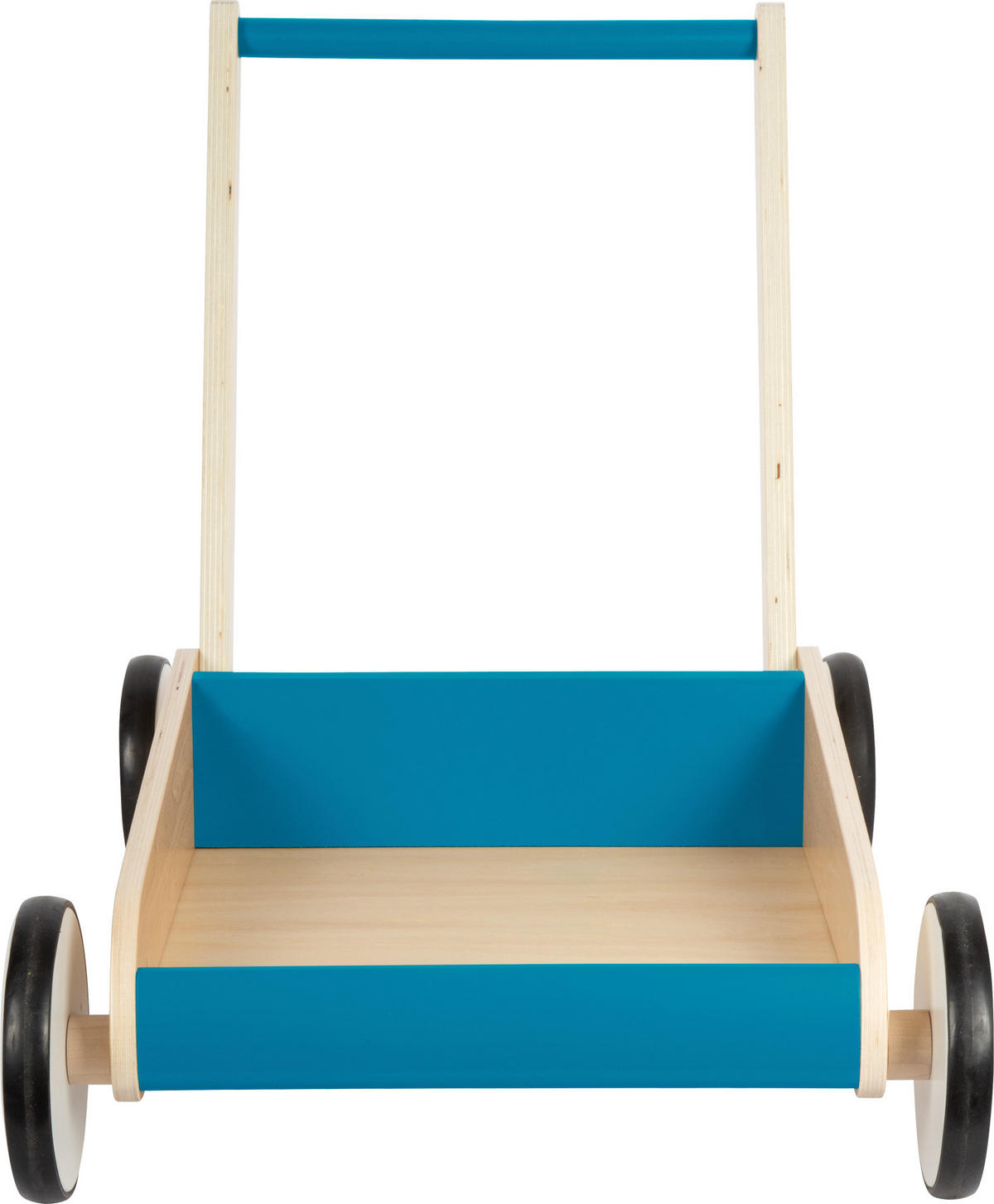 LAUFLERNWAGEN PETROLBLAU - Naturfarben, Holz (40.5/45.5/62cm) - small foot